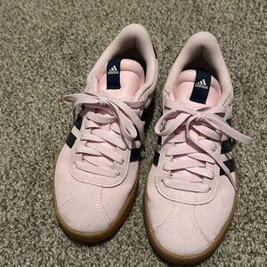 Adidas Women's Light Pink and Black Sneakers